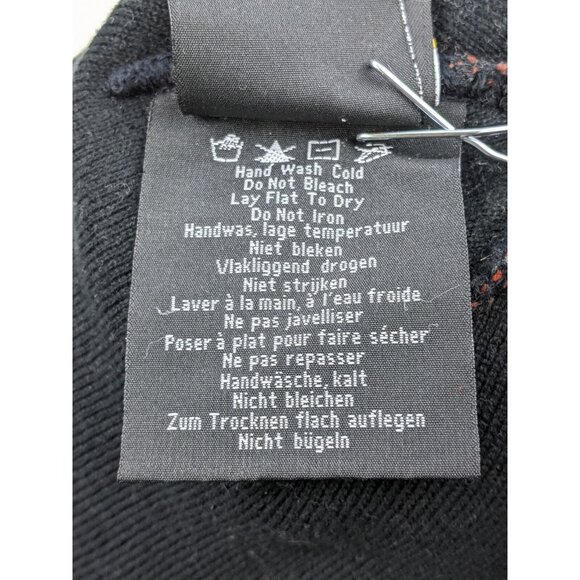 2006 Harley-Davidson Flame Fire Beanie Black Orange Men Vintage Y2k 00s Hat Bike - Picture 10 of 10